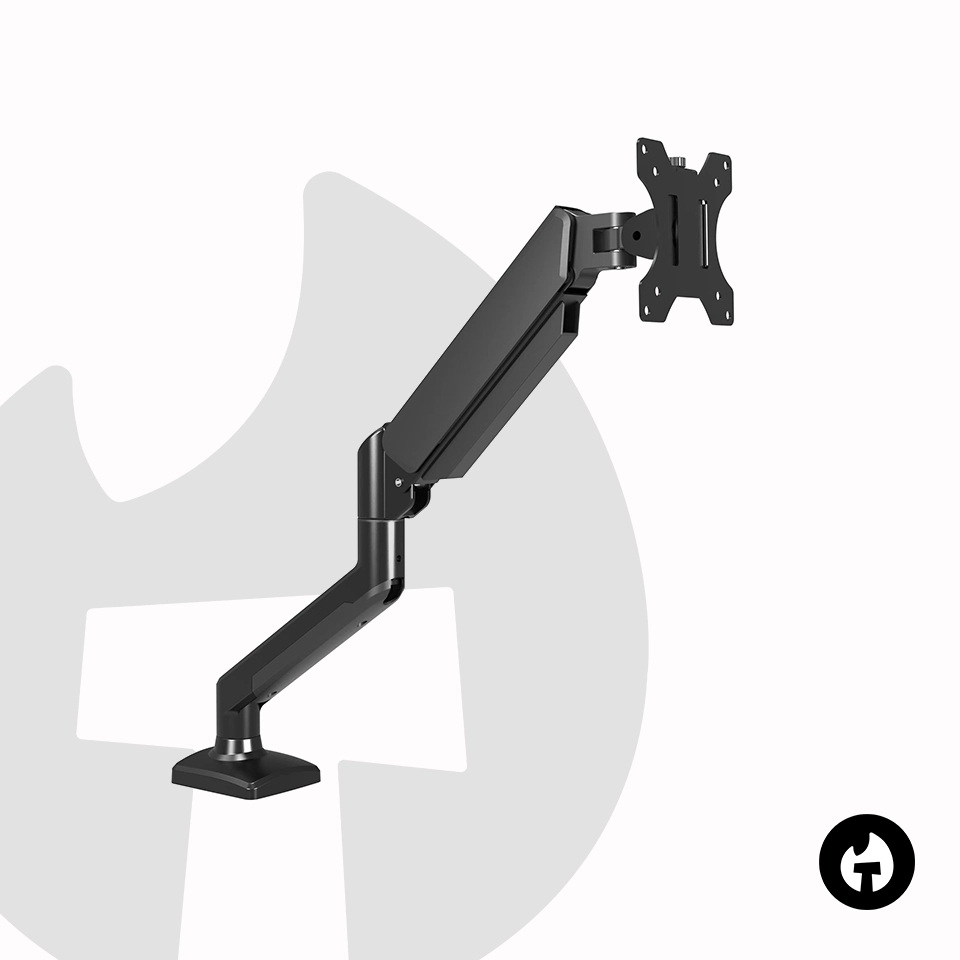 Single Gas Spring Monitor Arm