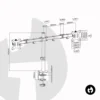 Dual Mechanical Monitor Arm
