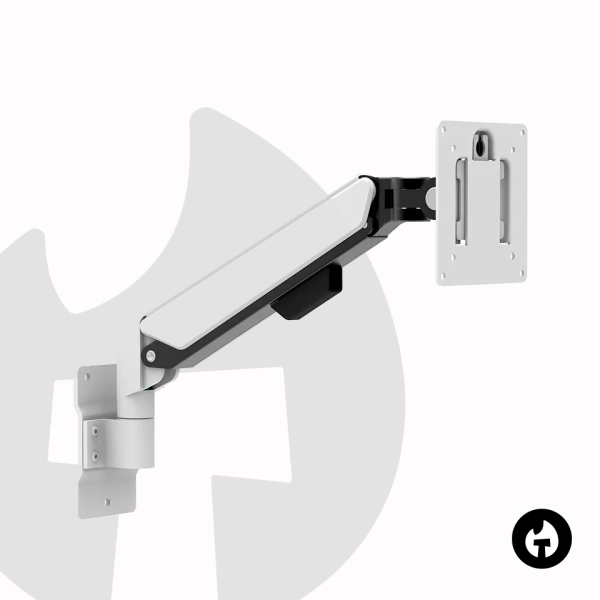 Single Gas Spring Wall Mount White