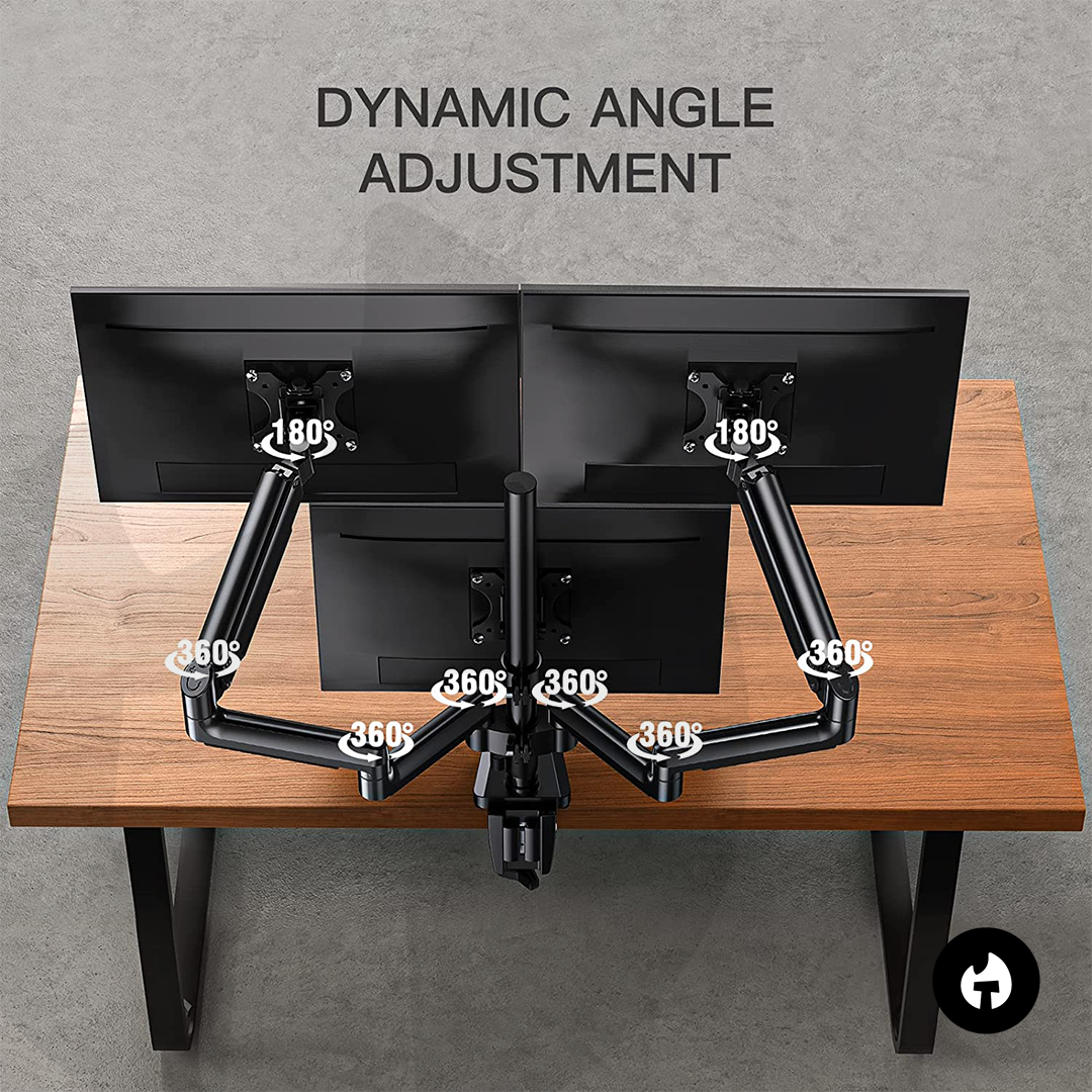 Triple Gas Spring Monitor Arm 4