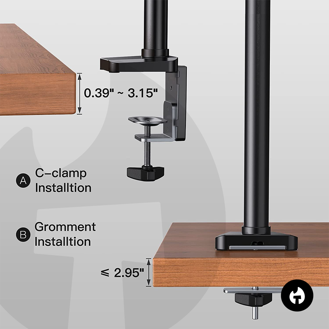 Triple Gas Spring Monitor Arm 8