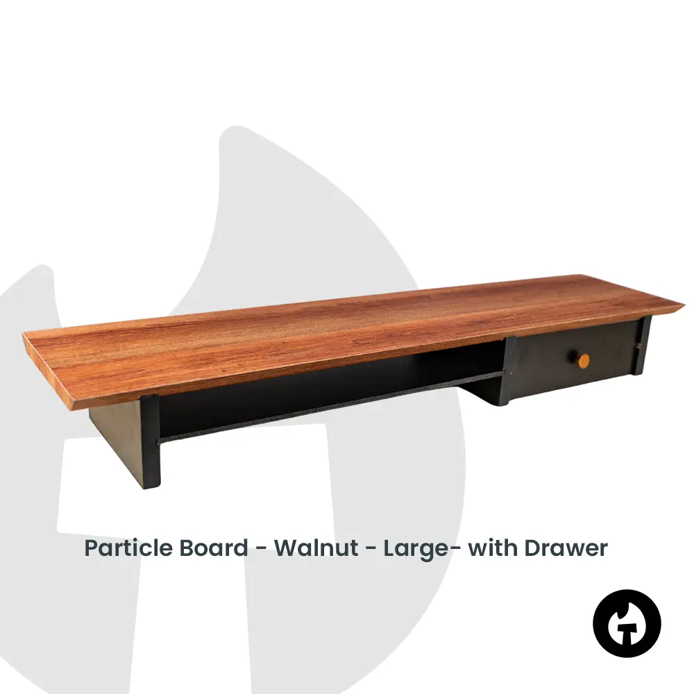 MDF Walnut with Drawer_