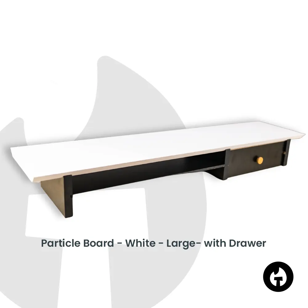 MDF White with Drawer_